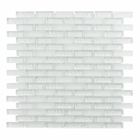 ANDOVA TILES SAMPLE- 2 in. Straight Edge Glass Brick Joint Wall & Floor Tile SAM-ANDANG859